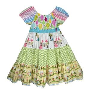 Laura Kae Designs Party Dress Girls Sz 8 Fairytale Princess Mixed Media Novelty